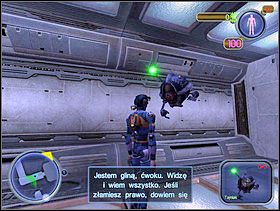 Idź dalej. Po drodze spotkasz Tajniaka, porozmawiaj z nim, a dowiesz się, za co możesz być ścigany na Scraplandzie i jak wygląda system alarmowy. - Solucja 01 - Scrapland - poradnik do gry