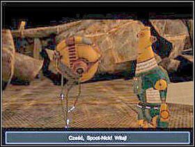 W Składzie Rudego poznasz Spoot-Nicka - robota z innej planety, który potrafi przerzucać wielkie masy materii z jednego punktu do drugiego. - Solucja 01 - Scrapland - poradnik do gry