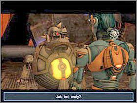 Poznasz też Rudego. Gdy skończy się animacja porozmawiaj z Rudym. Dowiesz się, że zbuduje on dla Ciebie każdy pojazd (o ile dostarczysz plany i pieniądze). - Solucja 01 - Scrapland - poradnik do gry