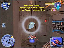 Zestrzel je, a później uciekaj i ukryj się gdzieś przed policją, aż wyłączy się alarm i przestaną Cię ścigać. Teraz, jeżeli masz na to ochotę, możesz się udać do Rudego i zbudować nową broń. - Solucja 03 - Scrapland - poradnik do gry