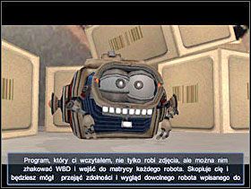 Aby móc używać WBD potrzebna Ci będzie dodatkowa energia. Od Sebastiana dowiesz się, że możesz ją zdobyć pokonując uzbrojonych gliniarzy i kradnąc im baterie jądrowe. Na szczęście nie musisz robić tego w tej chwili, Sebastian ma jedną baterię, którą Ci odda. - Solucja 04 - Scrapland - poradnik do gry