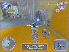 Jeżeli jeszcze nie zmieniłeś się z powrotem w swojego bohatera, zrób to teraz i udaj się na rozmowę z Fikusem jako D-Tritus. Aby zdobyć zaufanie Fikusa będziesz musiał wyświadczyć mu trzy przysługi. - Solucja 06 - Scrapland - poradnik do gry