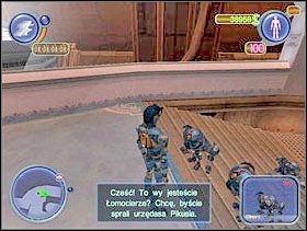 W tym celu odszukaj lidera Łomociarzy (kieruj się za żółtą strzałką na radarze) i jako D-Tritus porozmawiaj z nim. Łomociarze chętnie spiorą urzędasa Pikusia za Ciebie. - Solucja 13 - Scrapland - poradnik do gry