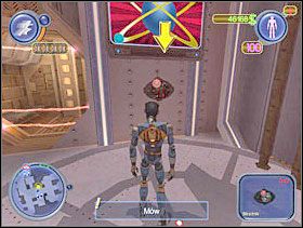 Teraz zmień się w D-Tritusa i idź do celi, gdzie siedzi człowiek. Porozmawiaj ze strażnikiem i wejdź do celi. - Solucja 18 - Scrapland - poradnik do gry