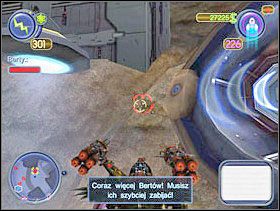 Zbyt wielu Bertów zakłóca sygnał Twojej matrycy, musisz się ich pozbyć. Najlepiej użyć do zniszczenia dużej ilości Bertów broni TESLA lub INFERNO i najlepiej zrobić to w jakimś dogodnym miejscu, gdzie skupi się duża liczba tych przeciwników. Tunel będzie odpowiedni do wykonania tego zdania. Gdy zostanie zlokalizowany Berto z Twoją matrycą - zniszcz go i zabierz matrycę. - Solucja 22 - Scrapland - poradnik do gry