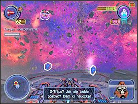 Teraz musisz zniszczyć Szefa. Oboje jesteście zamknięcie w polu siłowym przez Szalonego Gracza. Musisz się spieszyć, bo nie wiadomo, ile ono wytrzyma. Pojazd Szefa ma dwa pola energetyczne. Pierwsze z nich (tacza energetyczna) jest silne, ale ładuje się powoli. Możesz zniszczyć ją np. bronią INFERNO. - Solucja 24 - Scrapland - poradnik do gry