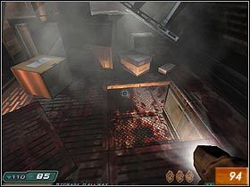 Pokonaj kręty korytarz i na pierwszym rozwidleniu dróg skręć w prawo, na mostek (#92 - możesz iść na dół, ale duży właz będzie zamknięty) - Phobos Labs - Sector 1 cz.2 | Doom 3 Resurrection of Evil - Doom 3: Resurrection of Evil - poradnik do gry