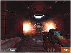Krótka wędrówka znajomymi korytarzami zaowocuje dotarciem do sali z teleportem - Phobos Labs - Sector 1 (ponownie) | Doom 3 Resurrection of Evil - Doom 3: Resurrection of Evil - poradnik do gry