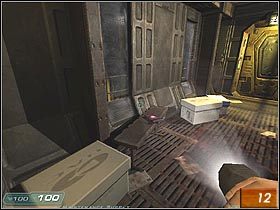 Po wyjściu z pomieszczenia, kieruj się w stronę windy, eksterminując Impy - Erebus - Level 2 cz.1 | Doom 3 Resurrection of Evil - Doom 3: Resurrection of Evil - poradnik do gry