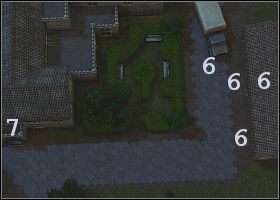 Ruszaj teraz na północ i postaraj się niezauważenie (najlepiej przy pomocy zwiadowcy) dostać do posiadłości (7 ), a następnie wykończyć pilnującego stacjonarny karabin maszynowy niemilca (już wiesz, dlaczego niezauważenie - [Oś] (Północna Anglia) Stara angielska posiadłość do Silent Storm - Silent Storm - poradnik do gry