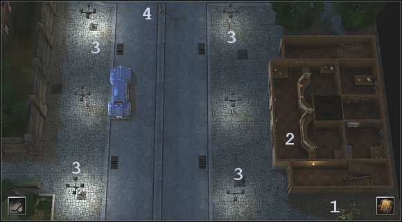 Zaczynasz (1 ) ukryty za ścianą budynku - [Alianci] (Hanower) Sztab generała Bauera | Silent Storm - Silent Storm - poradnik do gry