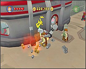 W Dexter's Diner spore ilości studów uzyskamy niszcząc za pomocą Mocy stojące na stolikach kubeczki (lewy screen) oraz traktując mieczem świetlnym okalające nasz fast-food słupki (prawy screen) - Study - LEGO Star Wars - poradnik do gry