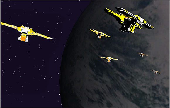 Poziom ten zaczynamy biegnąc na przełaj pomiędzy wojskami Gunganów i Federacji - [E1] Chapter 2 - Invasion on Naboo - LEGO Star Wars - poradnik do gry