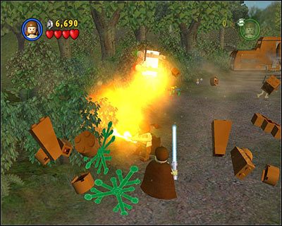 Zniszcz drzewo, które postawiłeś, by odblokować przejście - [E1] Chapter 2 - Kanistry 1-4 - LEGO Star Wars - poradnik do gry