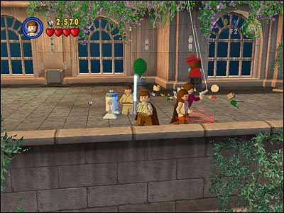 Na tym dużym placu musisz znaleźć wejście na górę dla wszystkich postaci - [E1] Chapter 5 - Retake Theed Palace - LEGO Star Wars - poradnik do gry