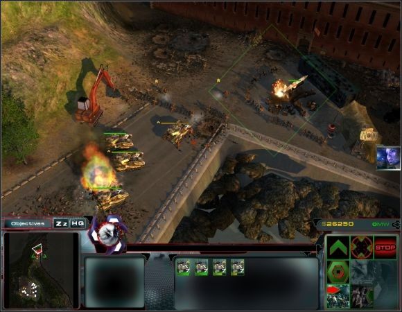 Okaże się, iż samoloty mające rozprawić się z głównym zgrupowaniem wroga, nie mogą wykonać swojej misji, ponieważ uniemożliwia im to obrona przeciwlotnicza - Misja 4 | Misje 1-5 | Act of War Direct Action - Act of War: Direct Action - poradnik do gry