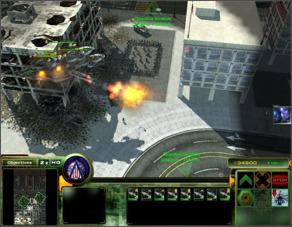 Wybuduj w bazie dwa śmigłowce transportowe i jednocześnie przegrupuj swoje szturmowce - Misja 5 | Misje 1-5 | Act of War Direct Action - Act of War: Direct Action - poradnik do gry