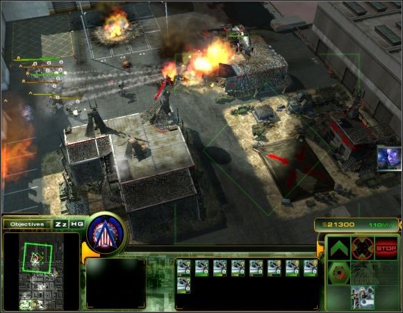 Kiedy zniszczysz budynki, znajdujące się na boisku szkolnym, otrzymasz wsparcie w postaci specjalnych jednostek SHIELD - Misja 5 | Misje 1-5 | Act of War Direct Action - Act of War: Direct Action - poradnik do gry