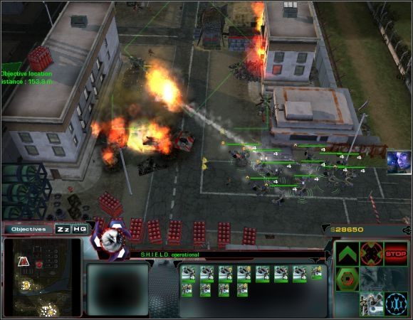 Stwórz armię SHIELDów i wyrusz nimi na północ, trzymając się zachodniej krawędzi mapy - Misja 10 | Misje 6-10 | Act of War Direct Action - Act of War: Direct Action - poradnik do gry