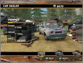 Jeden z pierwszych samochodów, za którego kierownicą dane nam będzie zasiąść - jest zwyczajnie zbyt lekki - Bronze Class | Samochody | FlatOut - FlatOut - poradnik do gry