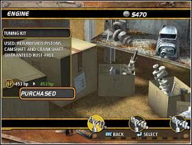 Tuning Kit 1 (zestaw tuningowy) - Silnik | Tuning | FlatOut - FlatOut - poradnik do gry