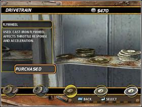 Flywheel 1 (koło zamachowe) - DriveTrain | Tuning | FlatOut - FlatOut - poradnik do gry