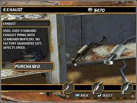 Exhaust 1 (wydech) - Wydech | Tuning | FlatOut - FlatOut - poradnik do gry