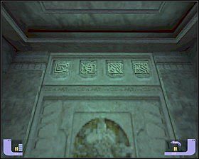 Teraz wystarczy tylko włożyć artefakty w widoczne wypustki [1] , wbiec na górę i wcisnąć przycisk (po obu stronach od małych obelisków) - - Jeraddo Temple | SISKO | Star Trek Deep Space Nine The Fallen - Star Trek Deep Space Nine: The Fallen - poradnik do gry