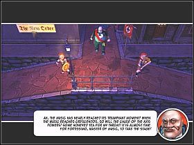 Alchemiss i El Diablo powinni BŁYSKAWICZNIE wznieść się w powietrze i skierować do miejsca wskazywanego przez strzałkę (Fortissimo jest w ciągłym ruchu) - [8] The voice of doom cz.3 | Freedom Force vs the 3rd Reich - Freedom Force vs the 3rd Reich - poradnik do gry