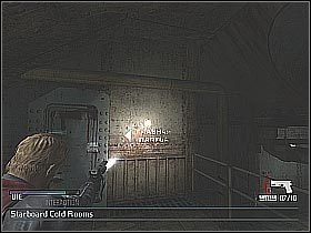 Po znalezieniu się w nowym pomieszczeniu przejdź na jego drugi koniec - Find the autopilot unlocking code (2) | Statek | Cold Fear - Cold Fear - poradnik do gry