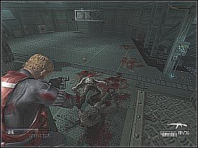 Po zakończeniu walk i zebraniu niezbędnych przedmiotów skieruj się do ukazanych na pierwszym screenie drzwi (prowadzą do nich niewielkie schody) - Find the autopilot unlocking code (3) | Statek | Cold Fear - Cold Fear - poradnik do gry