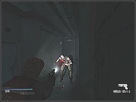 Obróć się w przeciwną stronę, przygotuj broń i ruszaj w stronę niezbadanego wcześniej korytarza - Find the autopilot unlocking code (4) | Statek | Cold Fear - Cold Fear - poradnik do gry