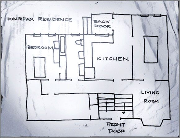 Mapa piętra - Dom Fairfaksów - Sytuacja | Misja 2 w SWAT 4 - SWAT 4 - poradnik do gry