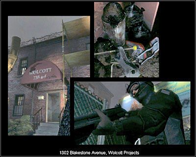 Na terenie opuszczonego budynku dochodzi do transakcji między dwoma grupami - jedna z nich sprzedaje broń drugiej - Wollcot Projects - Sytuacja | Misja 11 w SWAT 4 - SWAT 4 - poradnik do gry