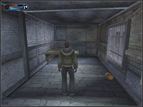 Załatwiamy telekinezą dwóch strażników, po czym ustawiamy się w tym miejscu i zdejmujemy rygiel z drzwi - [Solucja] Etap 14 cd. | Second Sight - Second Sight - poradnik do gry