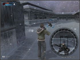 Z tej pozycji oczyszczamy okolicę z przeciwników - [Solucja] Etap 14 cd. | Second Sight - Second Sight - poradnik do gry