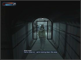 Zbiegamy po schodach i zjeżdżamy znajdującą się tam windą - [Solucja] Etap 17 | Second Sight - Second Sight - poradnik do gry