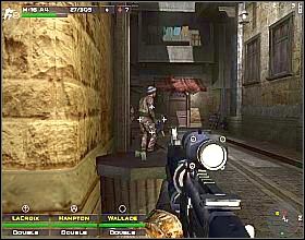 Niedługo po tym zza kamiennych bloków przed tobą, zaczną wybiegać kolejne grupy wrogów [1] - Misja 1 | Close Combat First to Fight - Close Combat: First to Fight - poradnik do gry