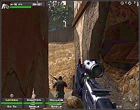 Przed wyjściem na ulicę, wyślij dwóch ludzi z oddziału w okolice białego samochodu naprzeciwko - Misja 6 | Close Combat First to Fight - Close Combat: First to Fight - poradnik do gry