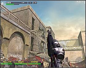 Wykończ wszystkich żołnierzy, których tutaj spotkasz i przemieść się do dziury, wychodzącej na pokój z karabinem maszynowym - Misja 15 | Close Combat First to Fight - Close Combat: First to Fight - poradnik do gry