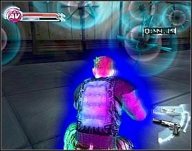 Wciśnij przycisk v, dzięki czemu zmienisz swój tryb widzenia - From The Ether And Beyond (1) | Misja 7 | Psi-Ops The Mindgate Conspiracy - Psi-Ops: The Mindgate Conspiracy - poradnik do gry