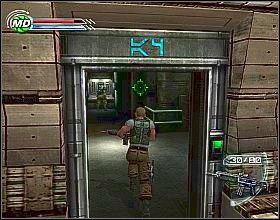 Przejdź przez drzwi i wejdź po drabinie na górę (na dole znajdziesz apteczkę i fiolkę z mocą) - Everything Weve Worked For (1) | Misja 6 | Psi-Ops The Mindgate Conspiracy - Psi-Ops: The Mindgate Conspiracy - poradnik do gry