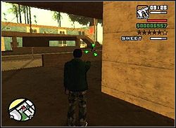 Otrzymujesz alarmujący telefon od Sweeta: podczas pobytu u swojej kobiety w Playa del Seville został rozpoznany i zaatakowany przez miejscowy gang - GTA San Andreas: Sweet (S) - Los Santos, solucja, opis przejścia - GTA San Andreas - poradnik do gry