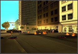 Amunicji masz sporo, na każdą blokadę możesz wytracić nawet po kilka rakiet, w ostateczności gangsterów możesz załatwić też inną bronią - GTA San Andreas: Triada (czerwony znak Triady) - San Fierro, solucja - GTA San Andreas - poradnik do gry