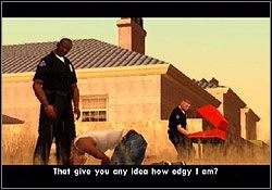 Podczas smażenia szaszłyków na grillu Tenpenny zleca ci kolejną mokrą robotę, pomagając sobie w argumentacji pięścią - GTA San Andreas: Tenpenny (G) - Las Venturas, solucja, opis przejścia - GTA San Andreas - poradnik do gry