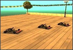 Na falochronie w Verona Beach Jeffrey przesiądzie się do gokarta i pomknie w miasto - GTA San Andreas: Rezydencja Madd Dogga (CJ) - Los Santos (finał), solucja - GTA San Andreas - poradnik do gry
