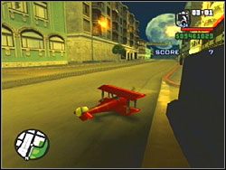 Przy pomocy małego, ale uzbrojonego w karabin maszynowy modelu samolotu musisz odnaleźć pięciu kurierów rozwożących modele konkurenta i wyeliminować ich - GTA San Andreas: Zero (Z) - Aktywa - GTA San Andreas - poradnik do gry