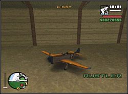 Maszyna: myśliwiec Rustler z czasów Drugiej Wojny Światowej - GTA San Andreas: Lotnisko w Las Venturas - Wyścigi - GTA San Andreas - poradnik do gry