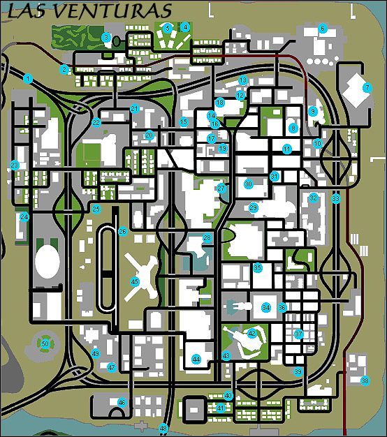 Miejsca występowania podków w Las Venturas - GTA San Andreas: Podkowy (Horseshoes) - lista wszystkich - GTA San Andreas - poradnik do gry