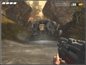 Posuwaj się wzdłuż strumienia uważając na przeciwników - Forest | Solucja Pariah - Pariah - poradnik do gry